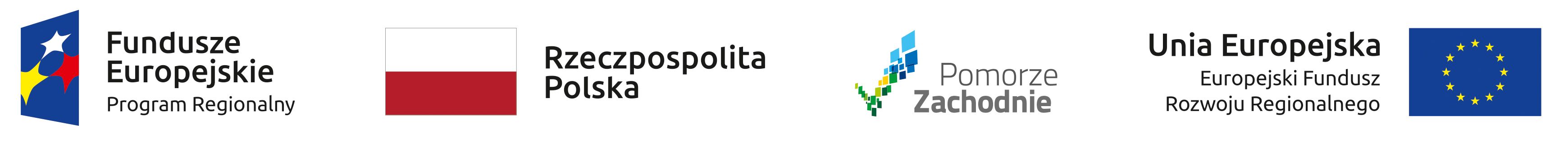 Baner projektu z logo FE, RP, PZ, UE
